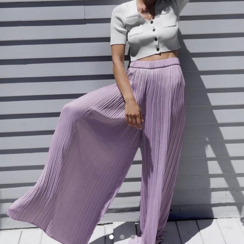 ZARA Chiffon Party Pants